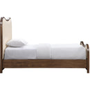  Size_Twin -- Arvada Cream Vegan Leather Upholstered Twin Bed IMAGE 3