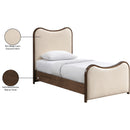  Size_Twin -- Arvada Cream Vegan Leather Upholstered Twin Bed IMAGE 8