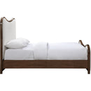 Meridian Arvada Beige Linen Textured Fabric Upholstered Full Bed IMAGE 3