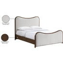  Color_Beige  Size_Queen  -- Arvada Beige Linen Textured Fabric Upholstered Queen Bed IMAGE 8