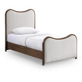  Color_Beige Size_Twin -- Meridian Arvada Upholstered Panel Bed IMAGE 1