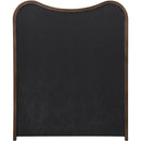  Meridian Arvada Beige Linen Textured Fabric Upholstered Twin Bed IMAGE 4