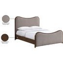  Color_Brown  Size_King  -- Arvada Brown Linen Textured Fabric Upholstered King Bed IMAGE 8
