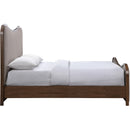 Color_Brown  Size_Queen  -- Arvada Brown Linen Textured Fabric Upholstered Queen Bed IMAGE 3