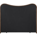  Meridian Arvada Brown Linen Textured Fabric Upholstered Queen Bed IMAGE 4