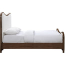  Meridian Arvada Cream Linen Textured Fabric Upholstered Full Bed IMAGE 3