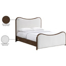  Color_Cream  Size_Queen  -- Arvada Cream Linen Textured Fabric Upholstered Queen Bed IMAGE 8