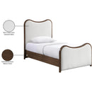  Color_Cream  Size_Twin  -- Arvada Cream Linen Textured Fabric Upholstered Twin Bed IMAGE 8