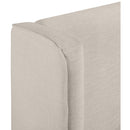  Color_Beige  Size_Queen  --  Kendall Beige Linen Textured Fabric Upholstered Queen Bed IMAGE 9
