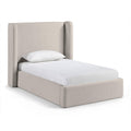  Color_Beige Size_Twin -- Meridian Kendall Upholstered Platform Bed IMAGE 1