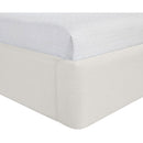  Color_Cream  Size_Queen  --  Kendall Cream Linen Textured Fabric Upholstered Queen Bed IMAGE 8