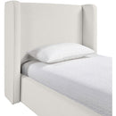  Color_Cream  Size_Twin  --  Kendall Cream Linen Textured Fabric Upholstered Twin Bed IMAGE 7