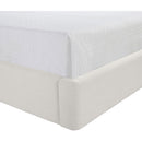  Color_Cream  Size_Twin  --  Kendall Cream Linen Textured Fabric Upholstered Twin Bed IMAGE 8