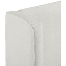  Color_Cream  Size_Twin  --  Kendall Cream Linen Textured Fabric Upholstered Twin Bed IMAGE 9