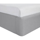  Meridian Kendall Grey Linen Textured Fabric Upholstered Full Bed IMAGE 8