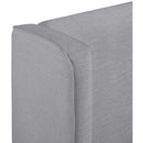  Color_Grey  Size_Twin  --  Kendall Grey Linen Textured Fabric Upholstered Twin Bed IMAGE 9