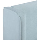  Meridian Kendall Light Blue Linen Textured Fabric Upholstered King Bed IMAGE 9