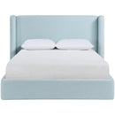  Color_Light Blue  Size_Queen  --  Kendall Light Blue Linen Textured Fabric Upholstered Queen Bed IMAGE 3