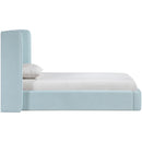  Color_Light Blue  Size_Twin  --  Kendall Light Blue Linen Textured Fabric Upholstered Twin Bed IMAGE 4