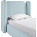  Color_Light Blue  Size_Twin  --  Kendall Light Blue Linen Textured Fabric Upholstered Twin Bed IMAGE 7