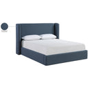  Meridian Kendall Navy Linen Textured Fabric Upholstered Full Bed IMAGE 12
