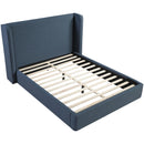  Color_Navy  Size_King  --  Kendall Navy Linen Textured Fabric Upholstered King Bed IMAGE 6