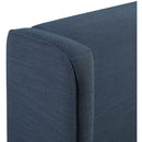  Meridian Kendall Navy Linen Textured Fabric Upholstered King Bed IMAGE 9