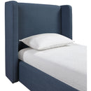 Color_Navy  Size_Twin  --  Kendall Navy Linen Textured Fabric Upholstered Twin Bed IMAGE 7