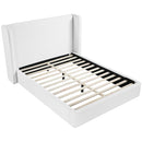  Color_White  Size_Queen  --  Kendall White Linen Textured Fabric Upholstered Queen Bed IMAGE 6