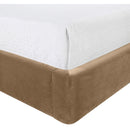  Meridian Kendall Beige Velvet Upholstered Queen Bed IMAGE 6