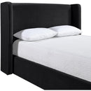  Meridian Kendall Black Velvet Upholstered King Bed IMAGE 4