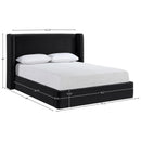  Meridian Kendall Black Velvet Upholstered King Bed IMAGE 9