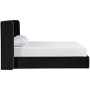  Meridian Kendall Black Velvet Upholstered Queen Bed IMAGE 2
