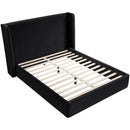  Meridian Kendall Black Velvet Upholstered Queen Bed IMAGE 5