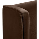  Meridian Kendall Brown Velvet Upholstered Full Bed IMAGE 7