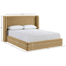 Color_Camel  Size_Full  --  Kendall Camel Velvet Upholstered Full Bed IMAGE 9