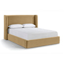  Meridian Kendall Camel Velvet Upholstered Queen Bed IMAGE 1