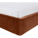  Color_Cognac  Size_Twin  --  Kendall Cognac Velvet Upholstered Twin Bed IMAGE 6