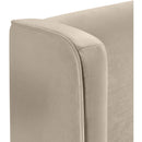  Color_Cream  Size_Full  --  Kendall Cream Velvet Upholstered Full Bed IMAGE 7
