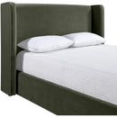  Color_Green  Size_Full  --  Kendall Green Velvet Upholstered Full Bed IMAGE 4