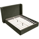  Meridian Kendall Green Velvet Upholstered Full Bed IMAGE 5