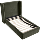  Color_Green  Size_Twin  --  Kendall Green Velvet Upholstered Twin Bed IMAGE 5