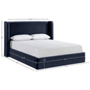  Color_Navy  Size_Queen  --  Kendall Navy Velvet Upholstered Queen Bed IMAGE 9