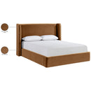  Color_Saddle  Size_King  --  Kendall Saddle Velvet Upholstered King Bed IMAGE 10