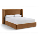  Meridian Kendall Saddle Velvet Upholstered King Bed IMAGE 1