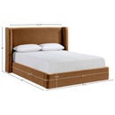  Color_Saddle  Size_King  --  Kendall Saddle Velvet Upholstered King Bed IMAGE 9