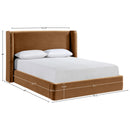  Meridian Kendall Saddle Velvet Upholstered King Bed IMAGE 9
