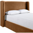  Meridian Kendall Saddle Velvet Upholstered Queen Bed IMAGE 4