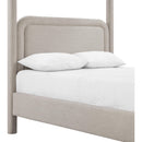  Color_Beige  Size_King  -- Salina Beige Linen Textured Fabric Upholstered King Bed IMAGE 7