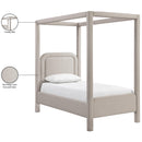  Color_Beige  Size_Twin  -- Salina Beige Linen Textured Fabric Upholstered Twin Bed IMAGE 11